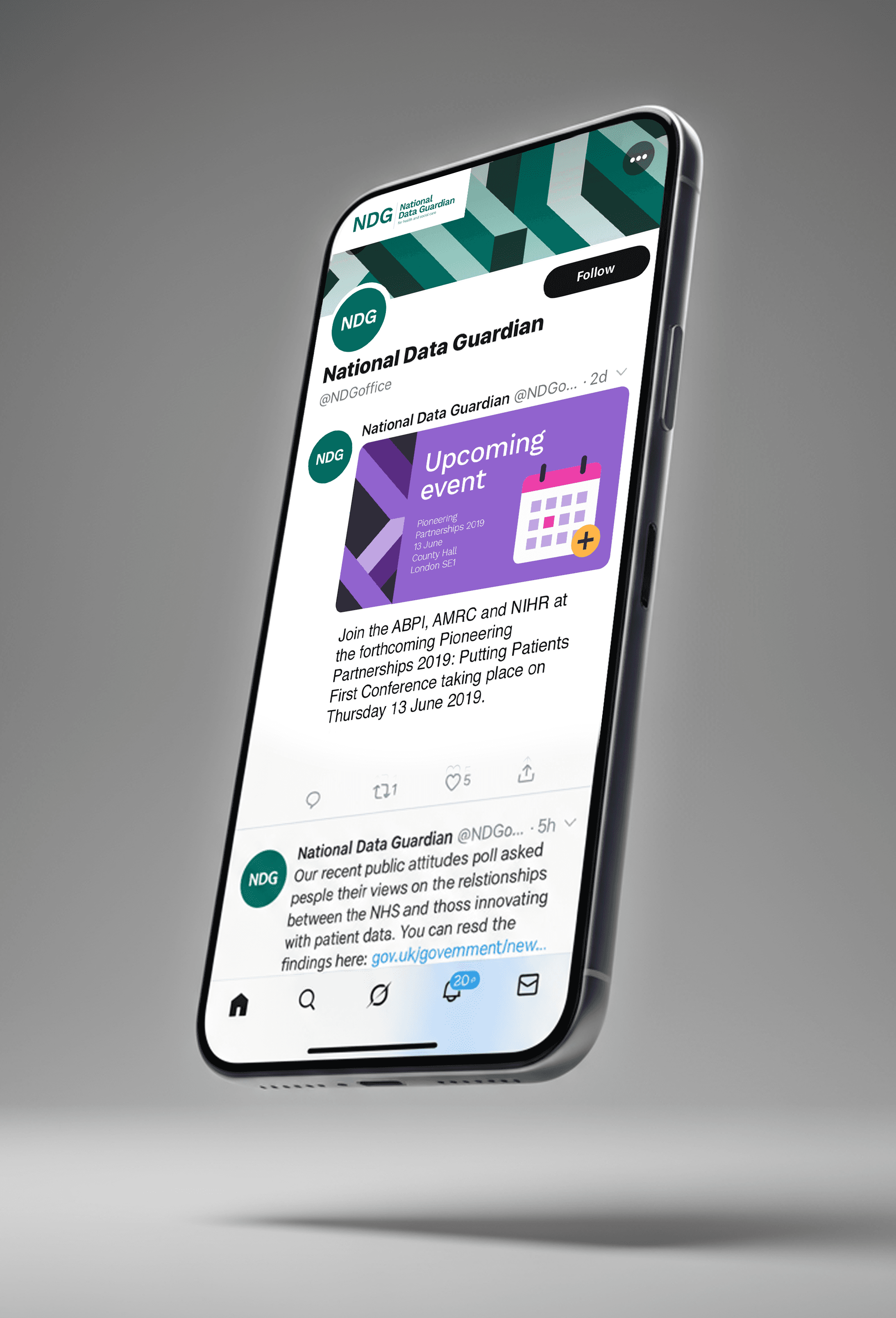 National Data Guardian Brand Identity Social Media Post