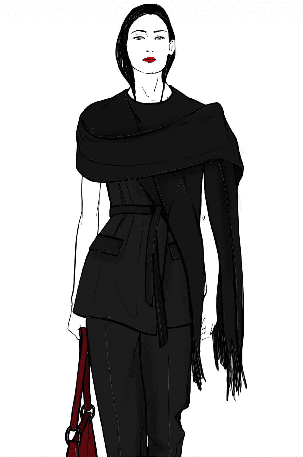 Fashion Design Draw - Garment Fit - Blazer - Savart Agency