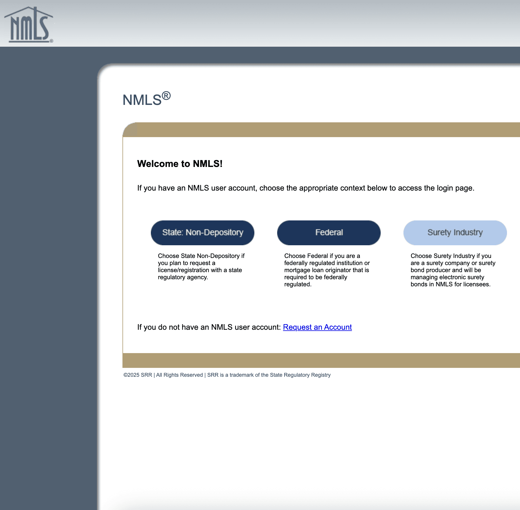 NMLS Application