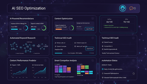 Dashboard mit SEO Performance