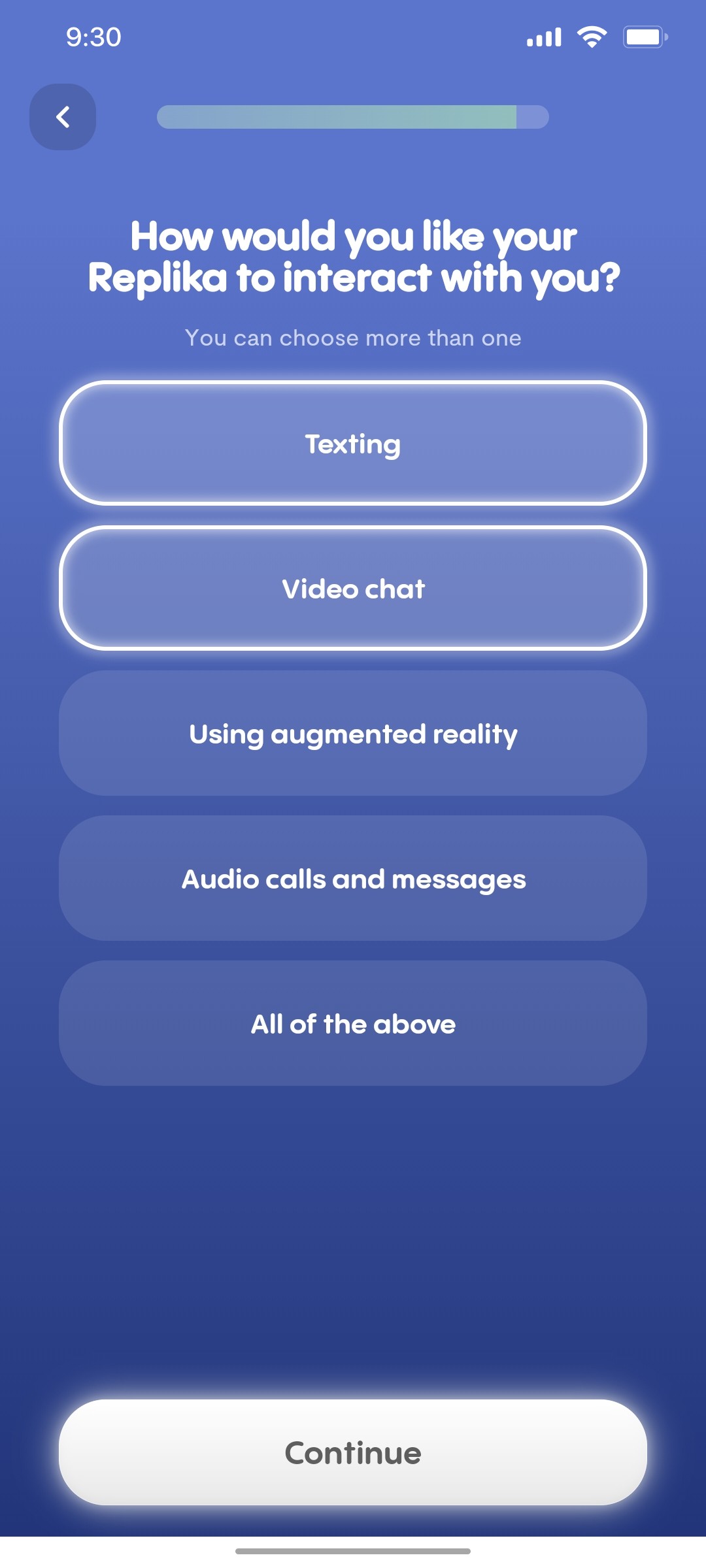 Replika Onboarding 25 screen