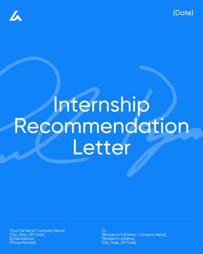 Internship Recommendation Letter