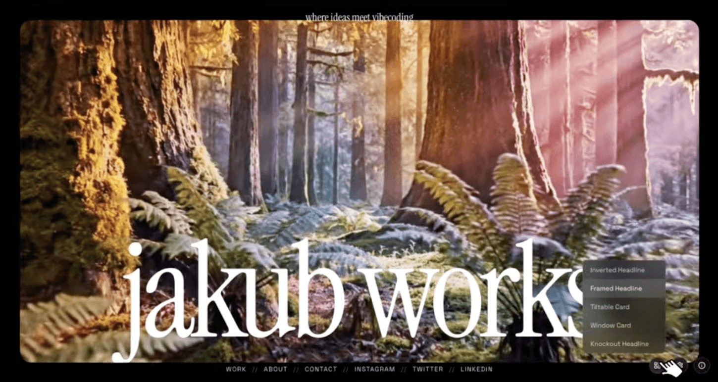 White copy over editorial video.