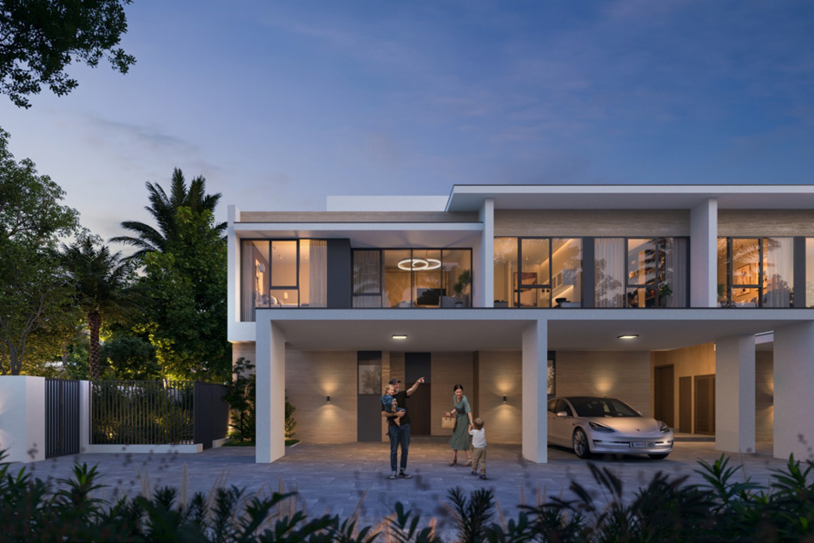 Modern villa at Equiterra, Grand Polo, showcasing contemporary architecture in Dubai's luxurious landscape.