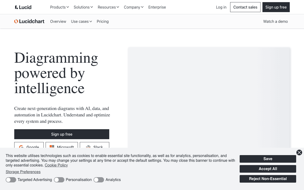 Lucidchart екранна снимка