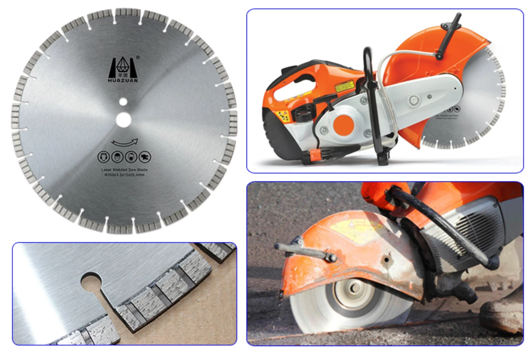 Asphalt diamond blade saw