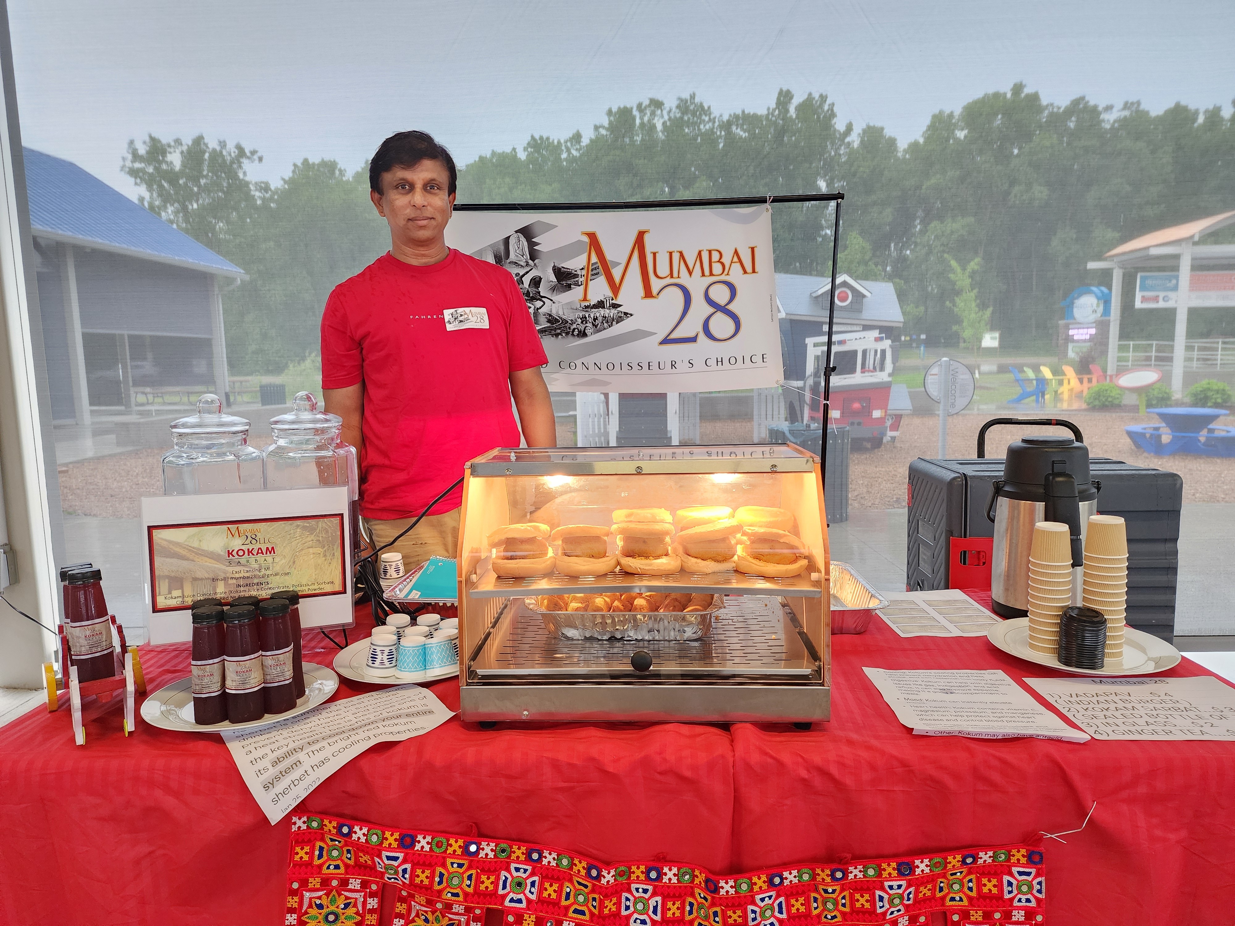 An image of the founder at his farmers market stall 