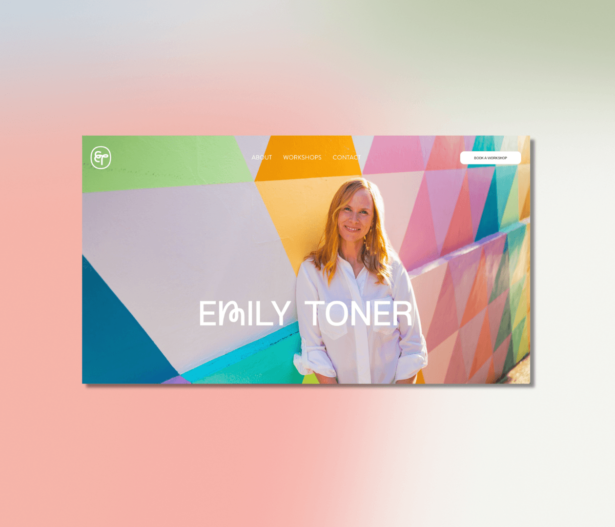 Mockup showcasing brands website