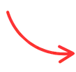 Red hand-drawn curved arrow pointing down and to the right