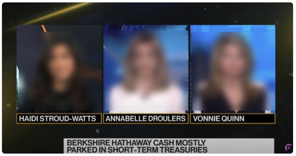 TV news image with  faces redacted