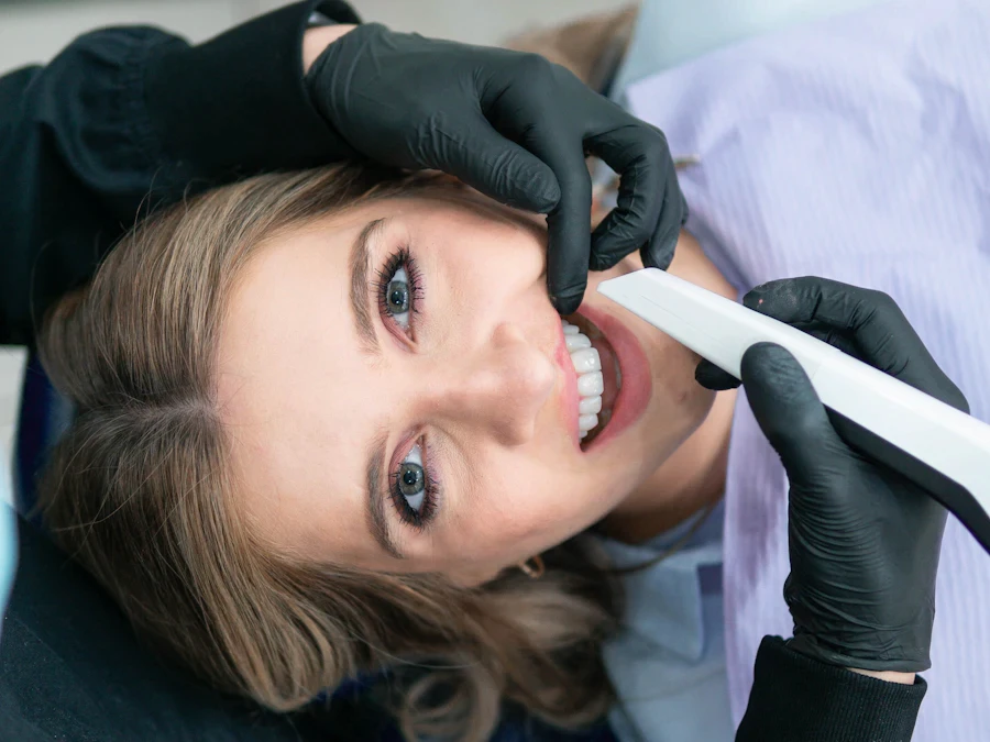 Close-up of a bright white smile