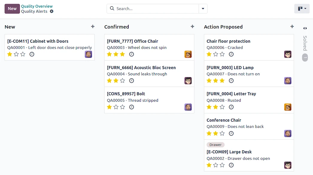 Odoo Manufacturing Quality Control