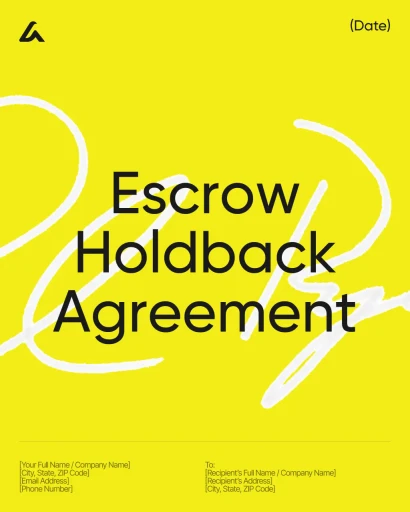 Escrow Holdback Agreement