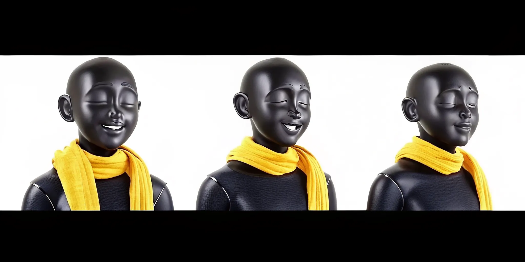 An expressive AI avatar character displaying highly nuanced facial expressions in real-time