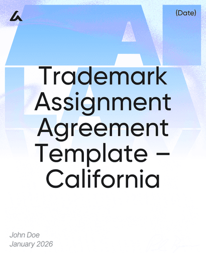 Trademark Assignment Agreement Template – California