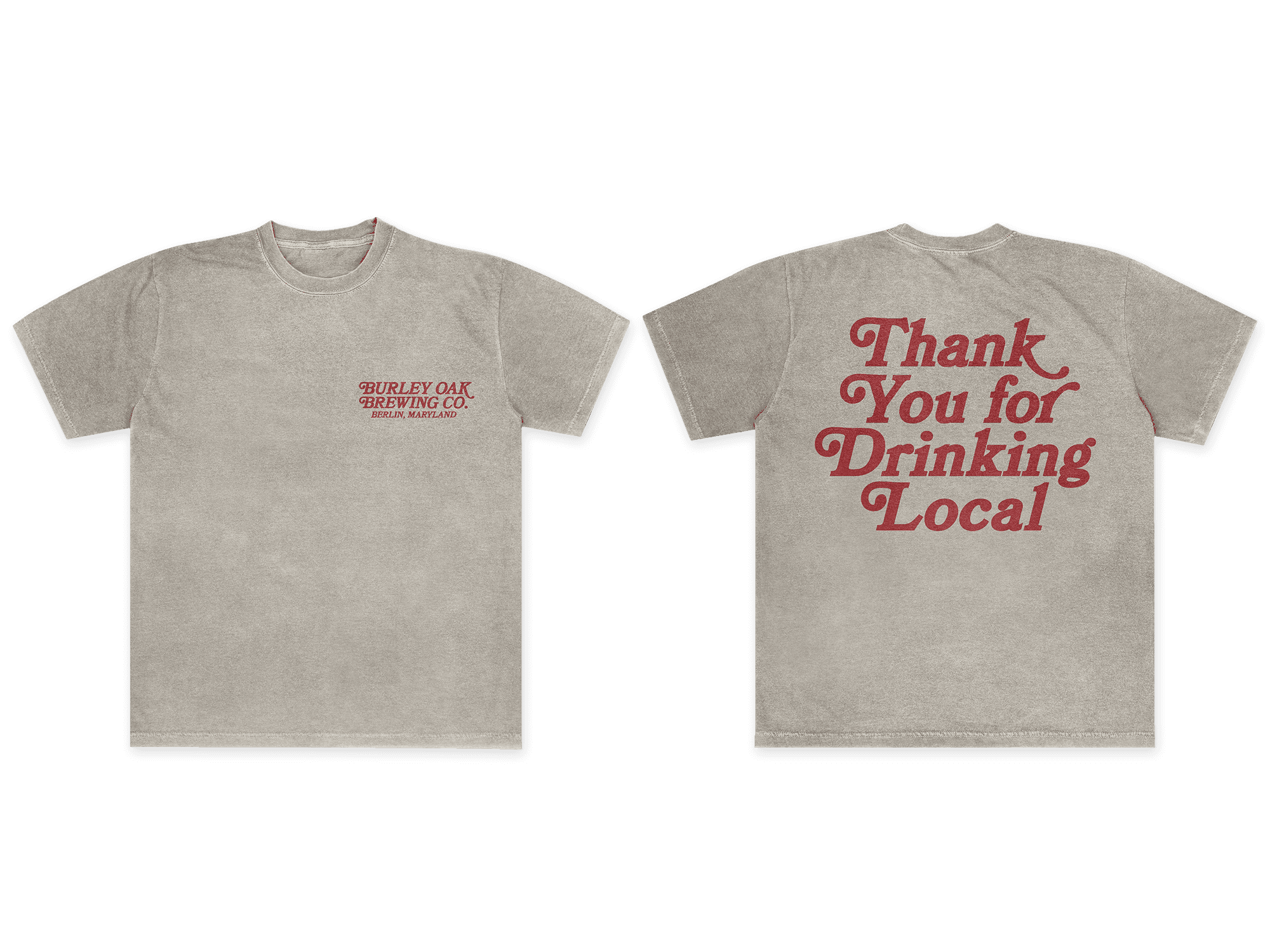 Burley Oak Brewing Company Thank You Graphic on T-Shirt