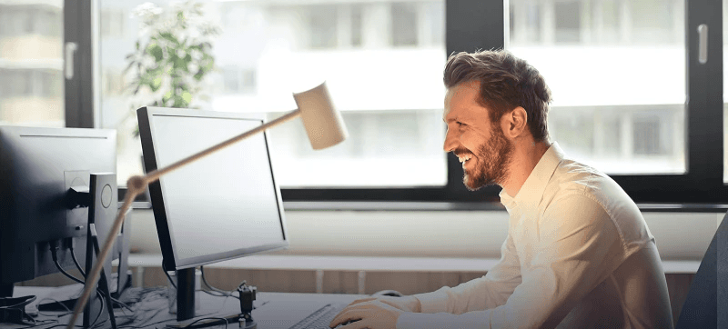business people discussing on laptop