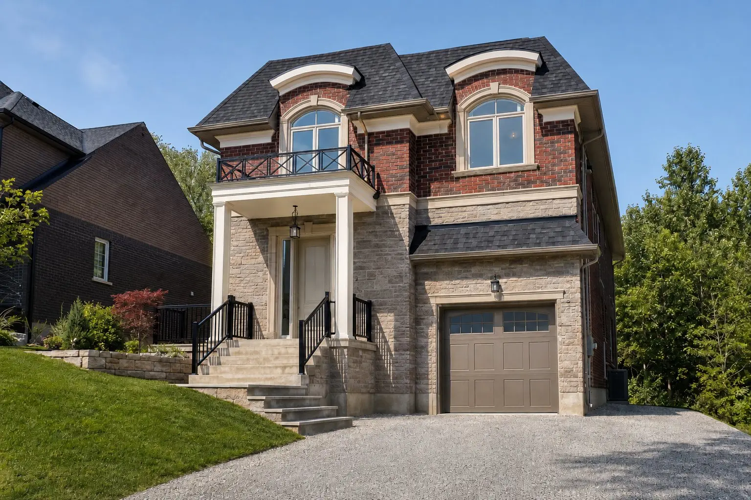 Custom built home on 35' lot in Scarborough's Cliffcrest neighbourhood.