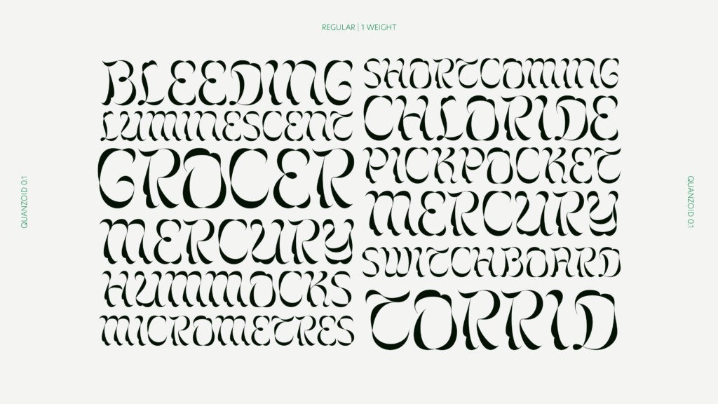 black lettering with expressive characters
