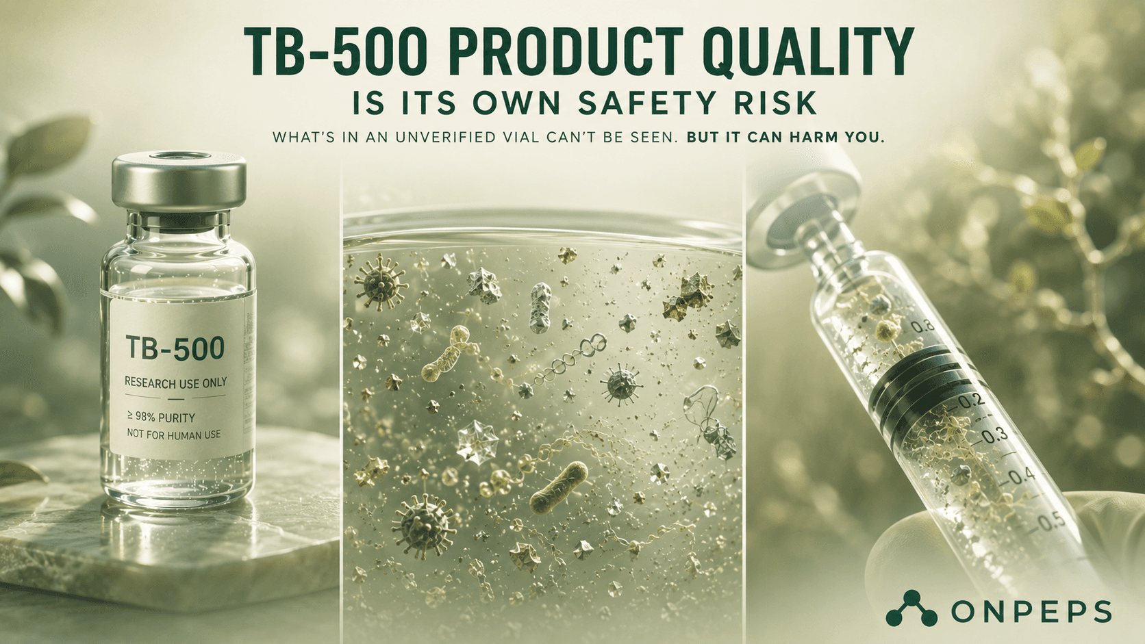 why TB-500 product quality matters? Vendor verification is a must by onpeps