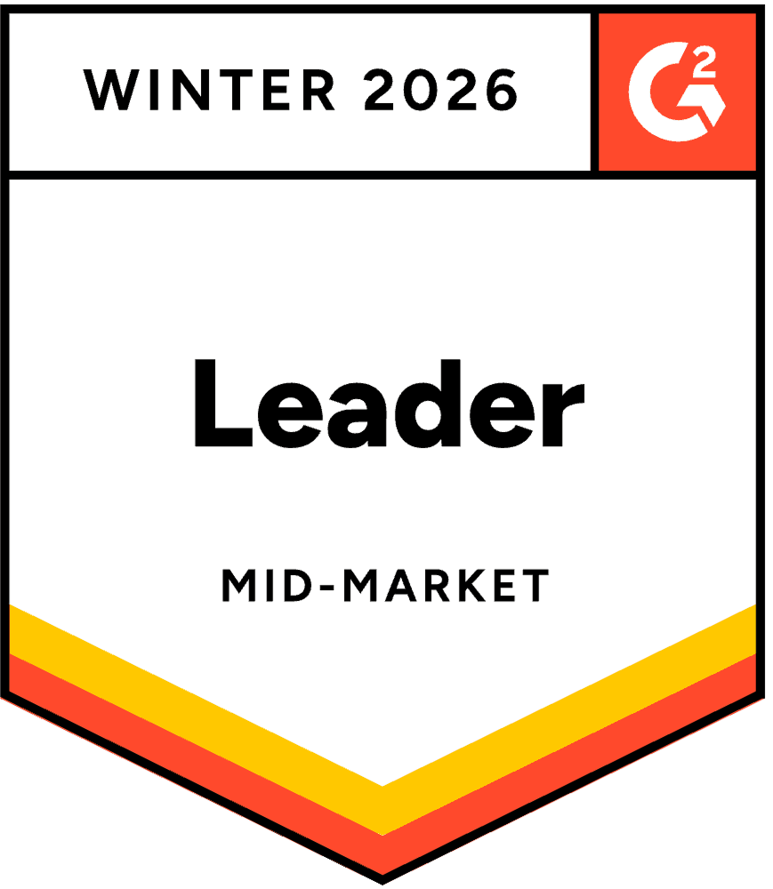 G2 Momentum Leader badge for Fall 2024, featuring a red and white design with the text "Momentum Leader."
