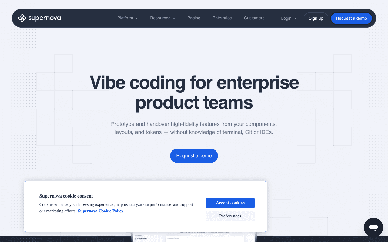 Supernova екранна снимка