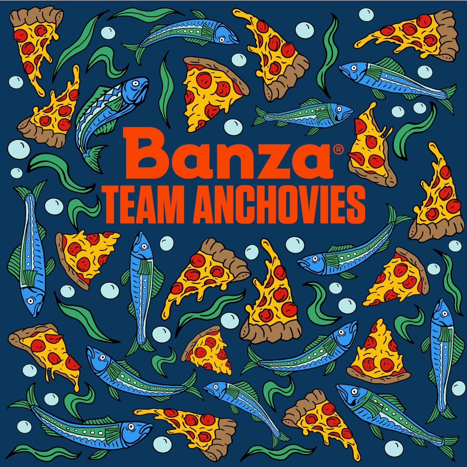 Banza Pizza Swag Design Pattern Team Anchovies