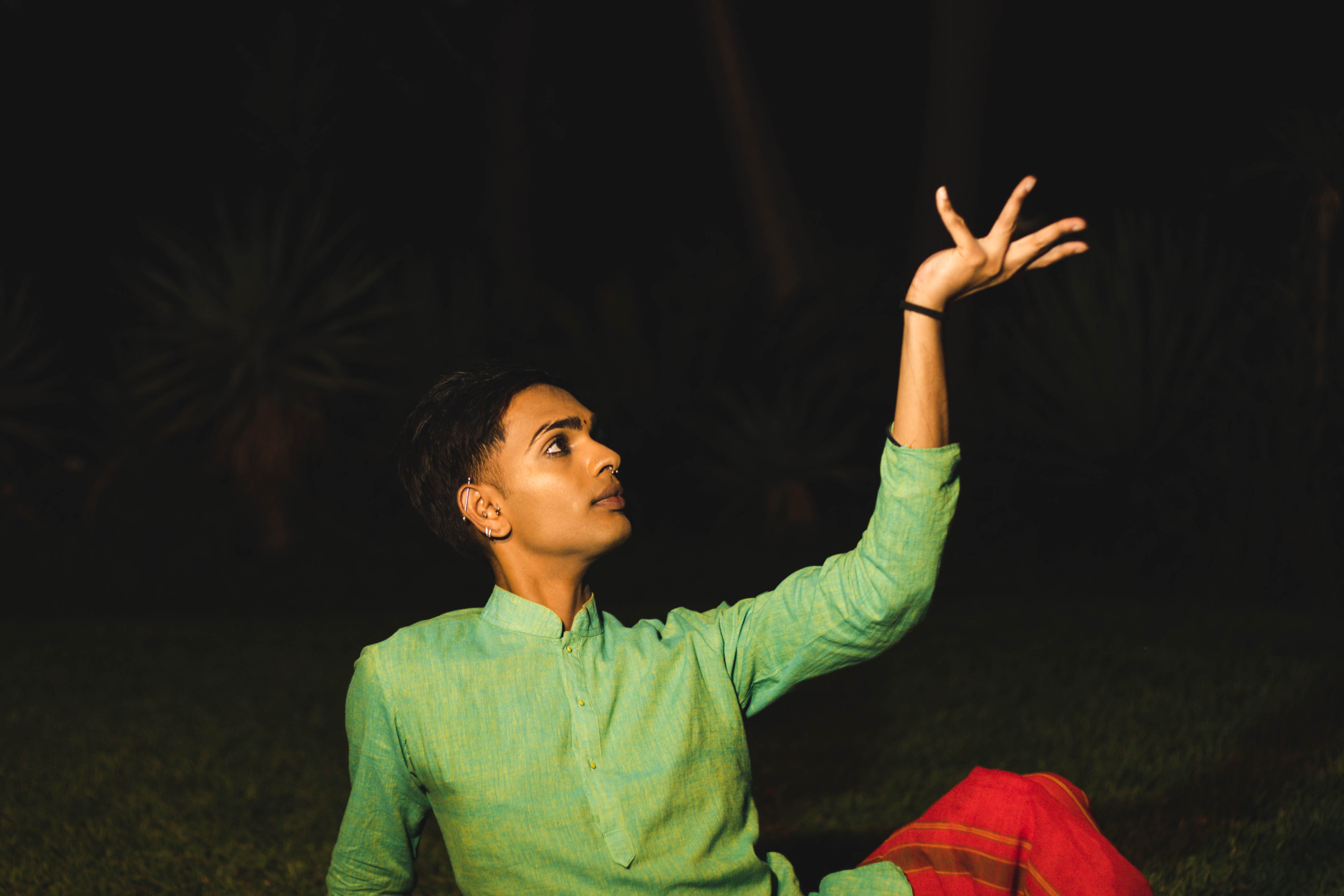 a model wearing modern glasses