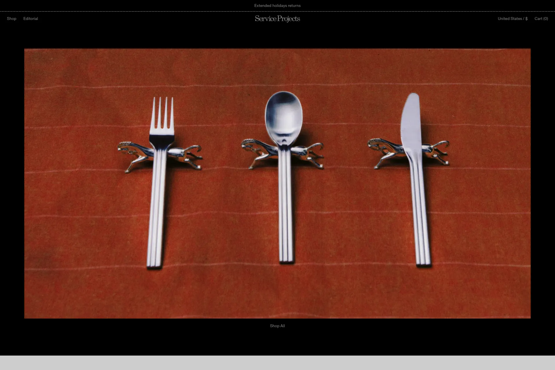 Screenshot of Service Projects website