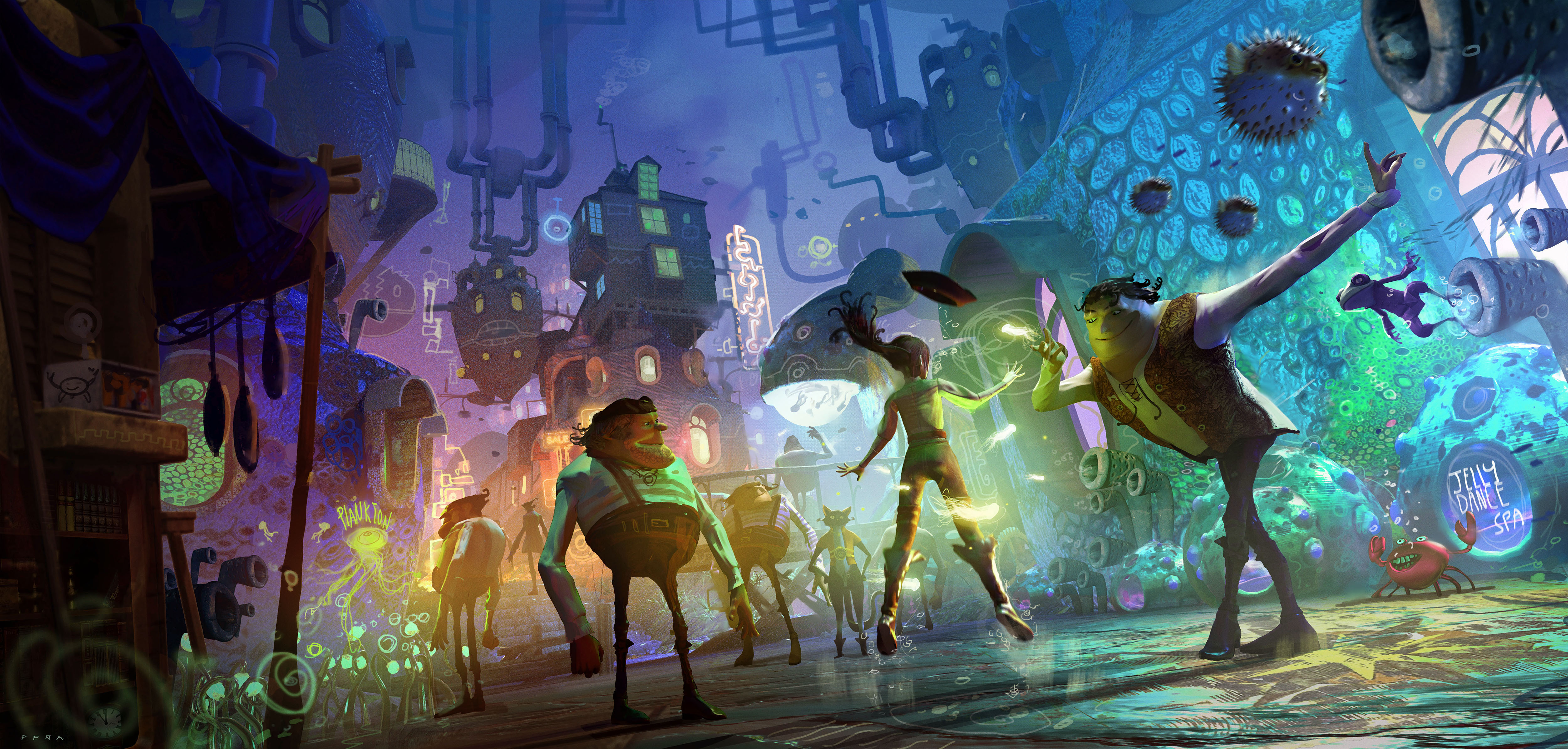 Additional work visual development – atmospheric scene for theme park or animation pitch