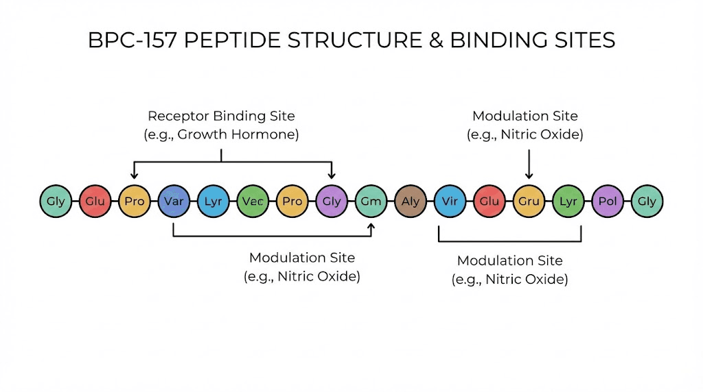 BPC-157 peptide molecular structure diagram