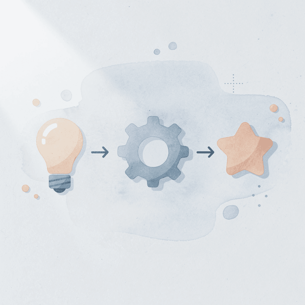 Three icons showing curriculum selection, testing period, and supplementation approach - Homeschool Preschool 