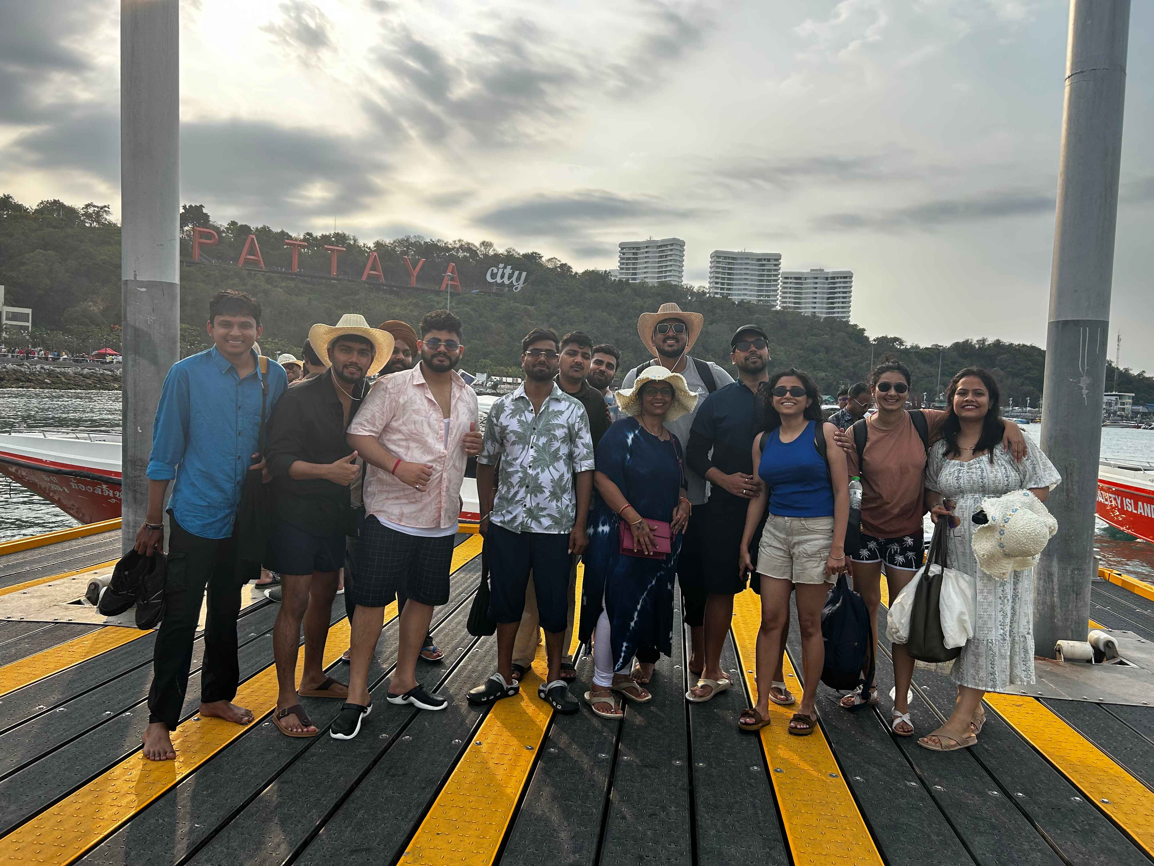 Team group photo during a company gathering outdoors
