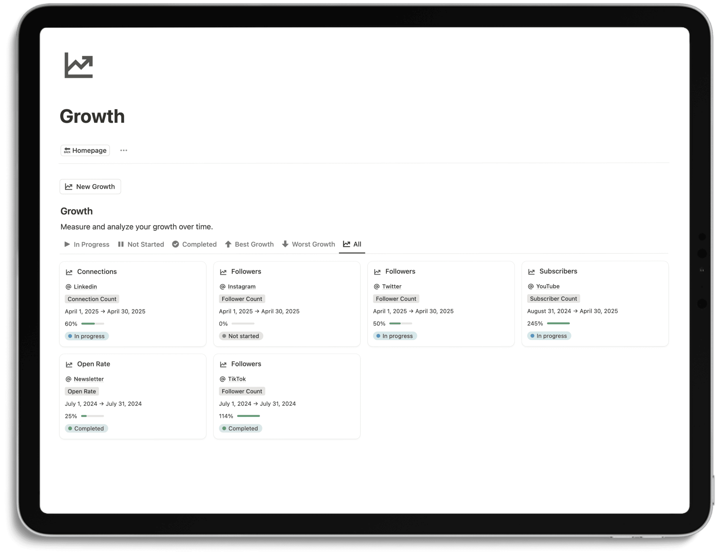 Notion Content System - Growth