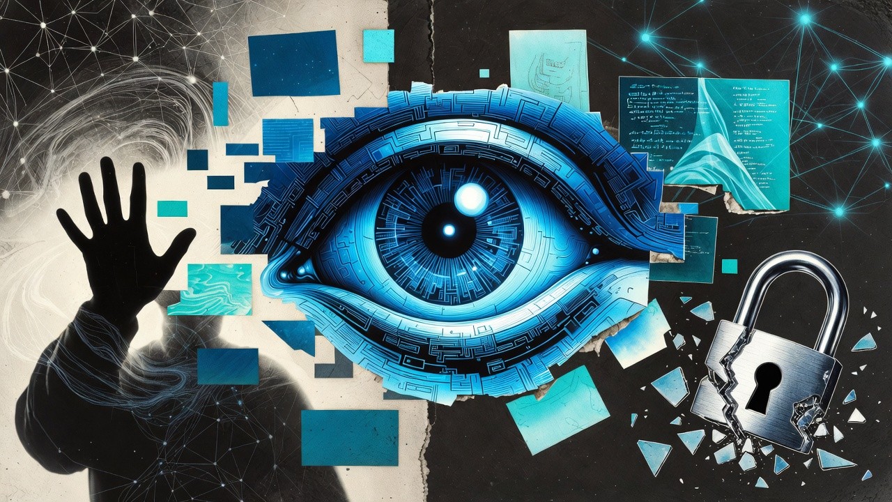 Eye and Lock representing the ability of AI LLM models to cyber attack systems