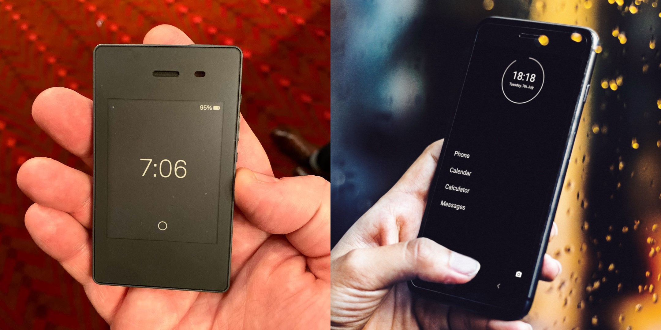 Light Phone compared with minimalist phone on a smartphone, showing a free digital minimalism alternative for focused phone use.