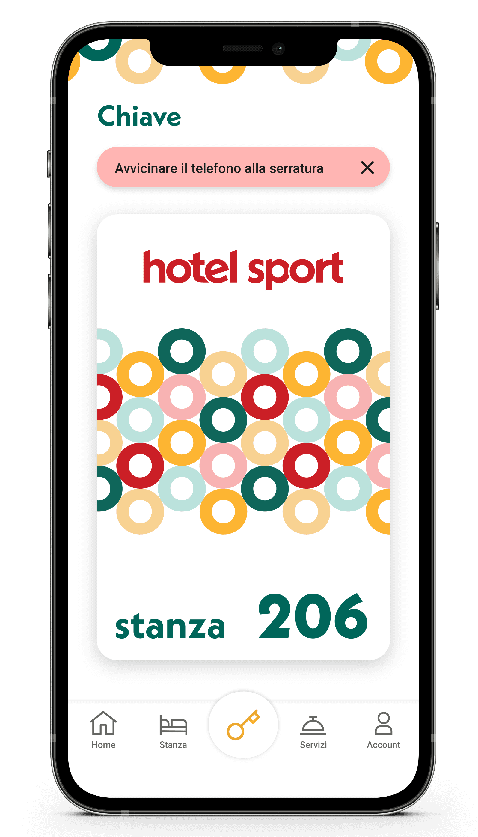 Schermata app, chiave