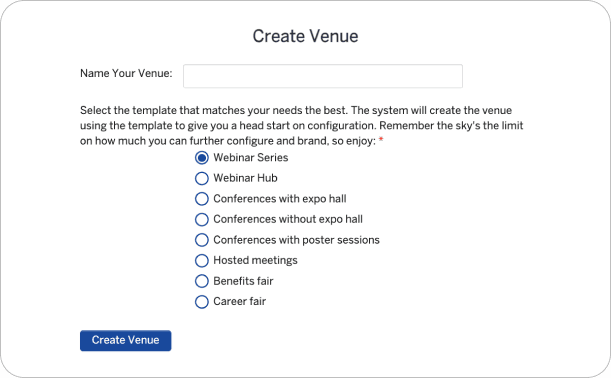 An interface with a text input field, description, and radio button selection.