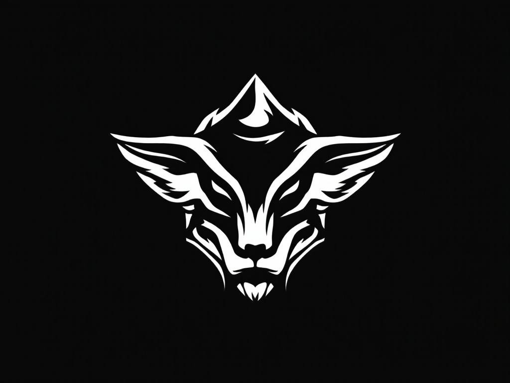 Stylized wolf head logo