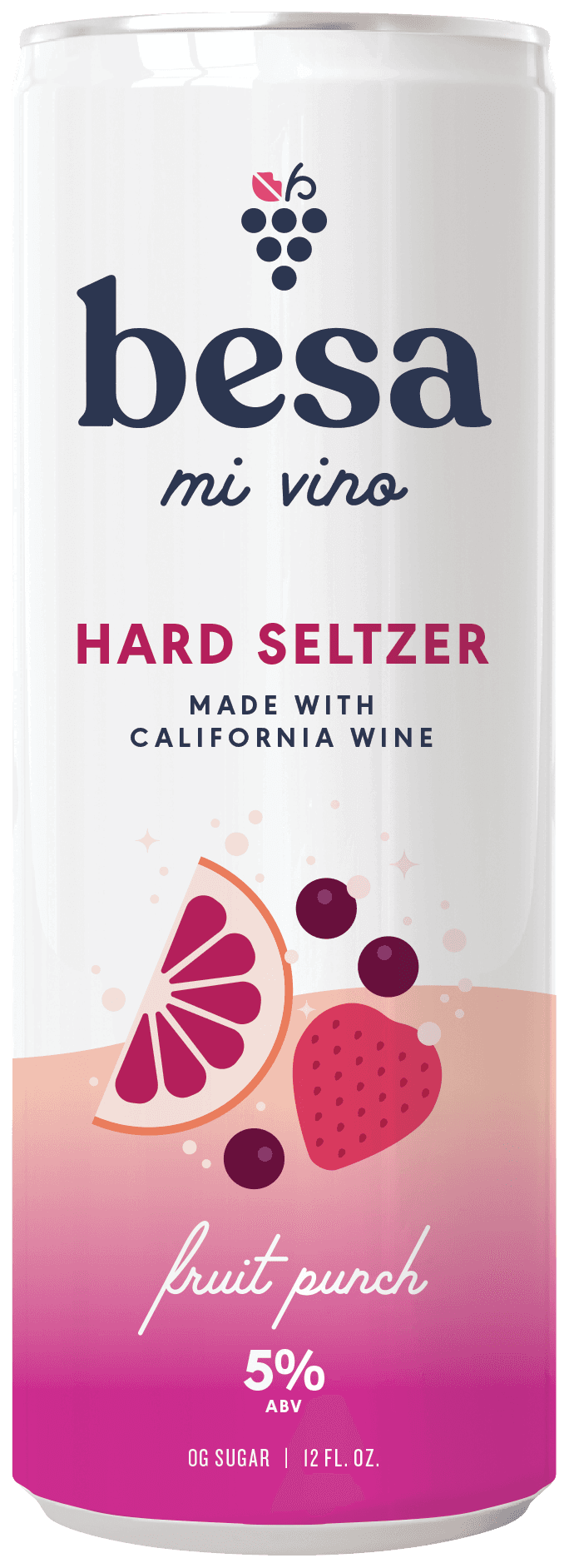 Can of besa's Fruit Punch Hard Seltzer.