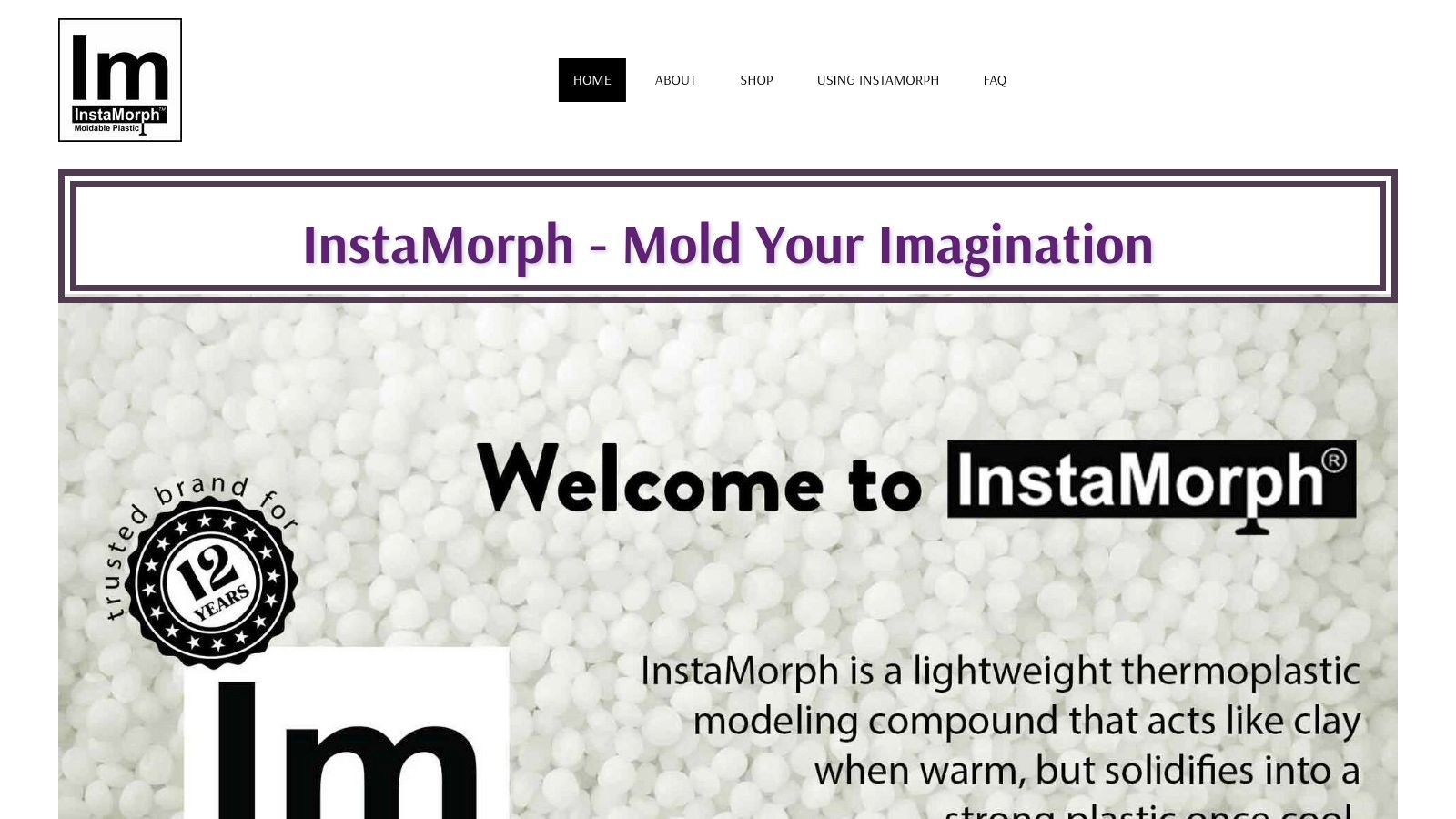 InstaMorph hand-moldable thermoplastic pellets