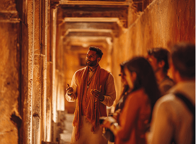 A Kathavachak telling a story