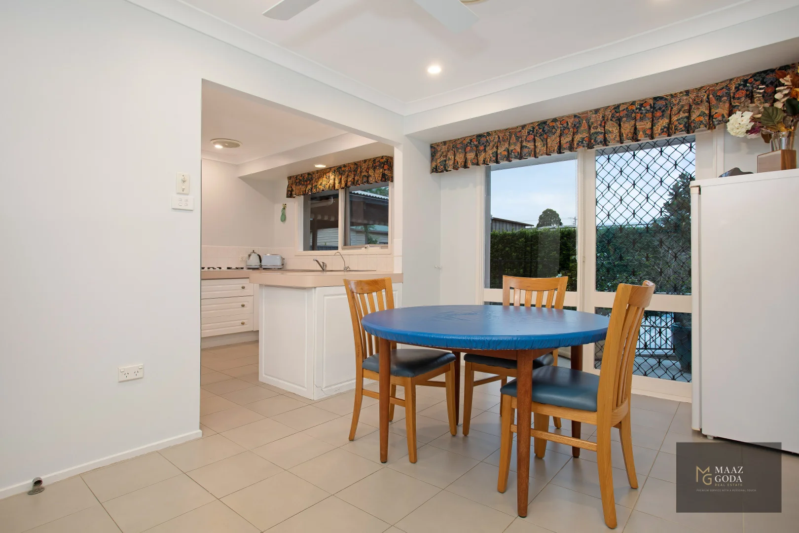 house interior with stairs and wall tiles