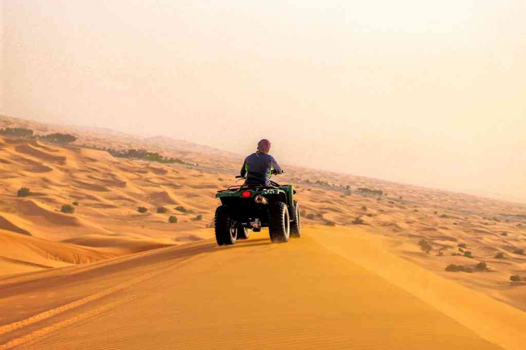 quad biking in the desert, dubai