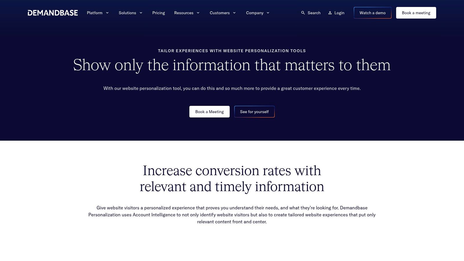 Demandbase Personalization