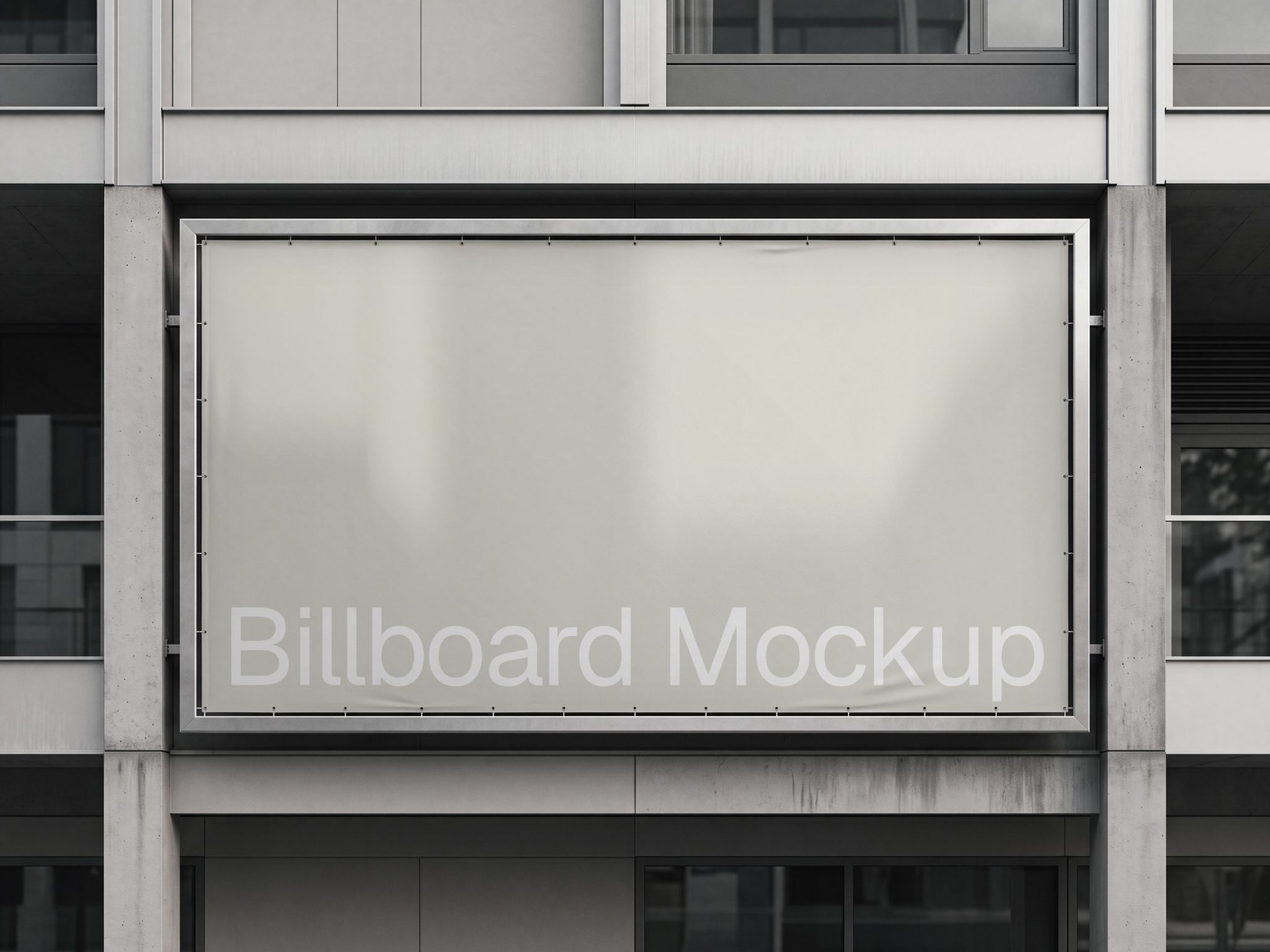 Billboard mockup on building PSD