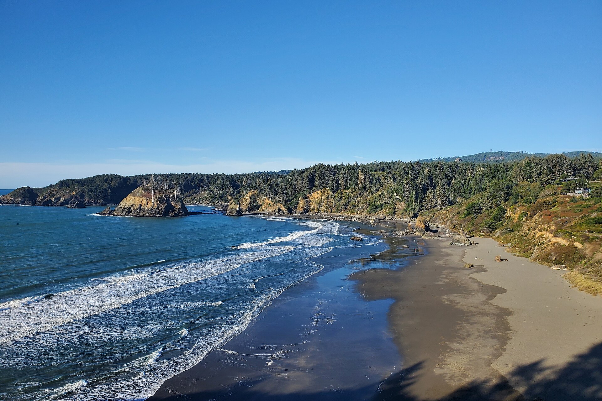 Trinidad State Beach seen from Trinidad Head.