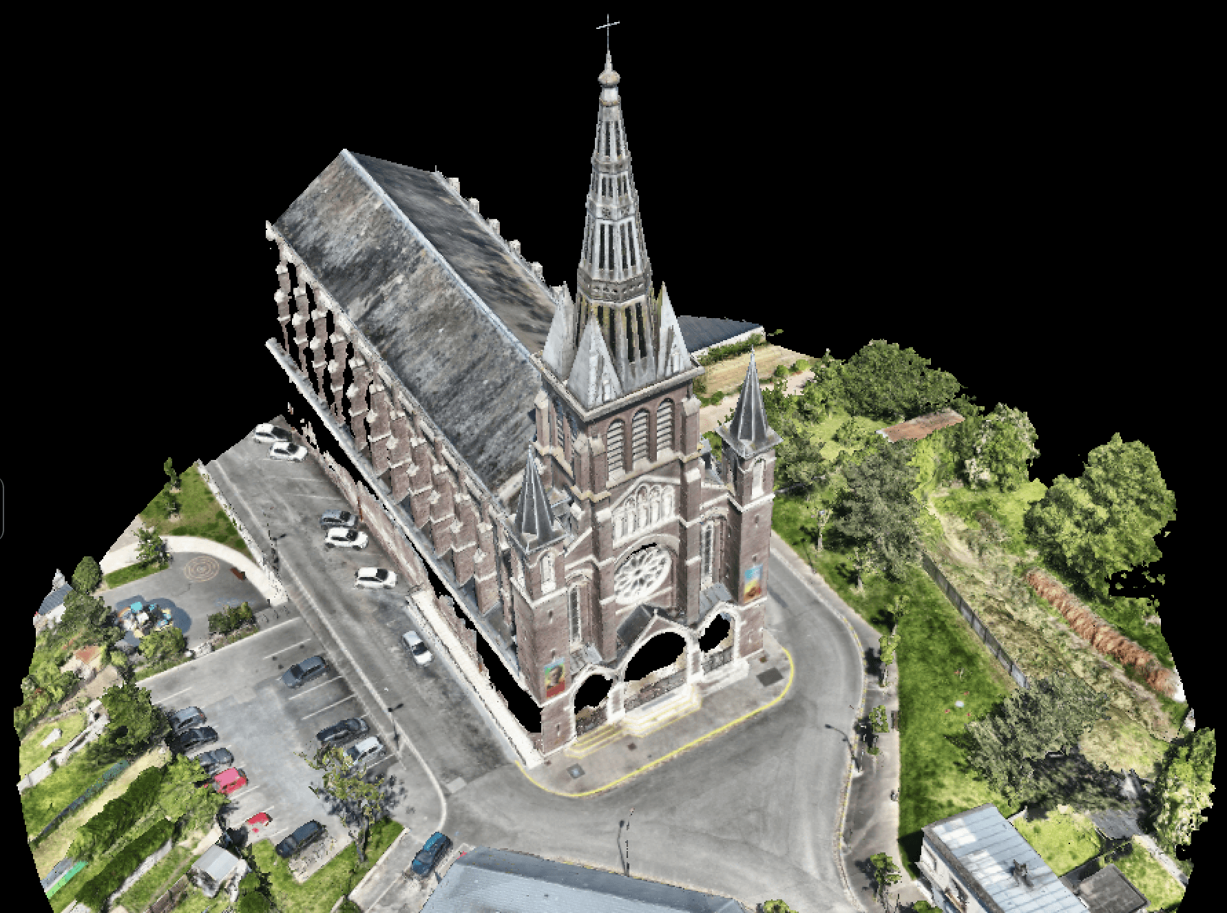 Reconstruction 3D Facade eglise cathedrale chapelle