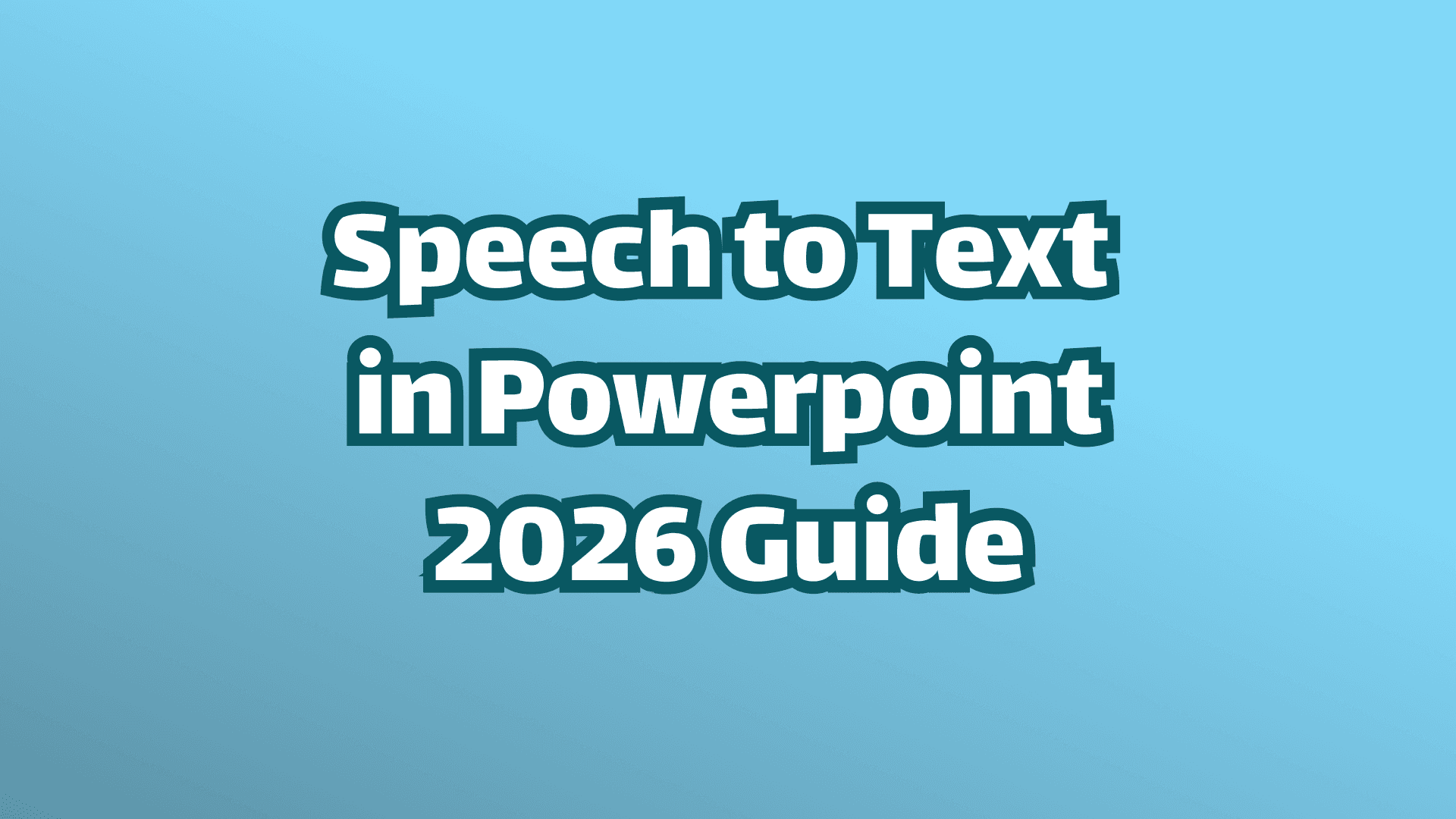 カバー画像：音声入力 Powerpoint 2026 ガイド