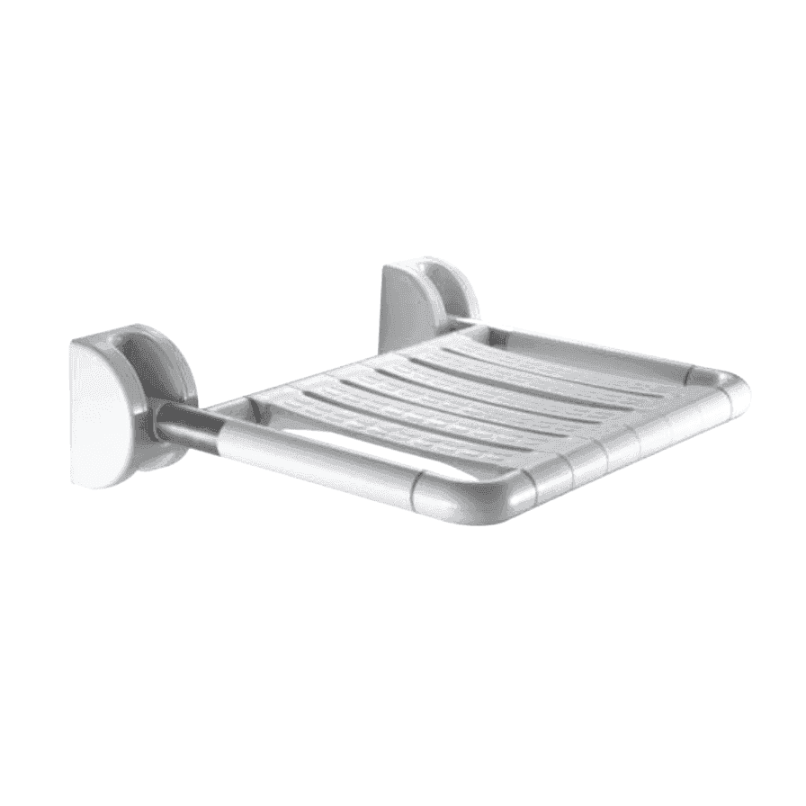 A compact, wall-mounted shelf with a sleek design, suitable for various storage needs.
